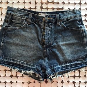 Free People Denim Cut Off Short